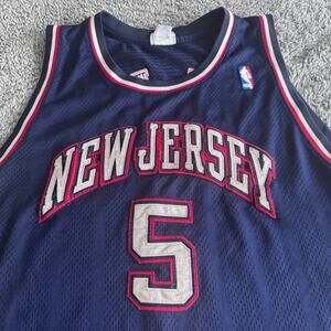 Authentic Reebok 1st Gen Jason Kidd NBA New Jersey Nets Jersey 2002-03 Size 60
